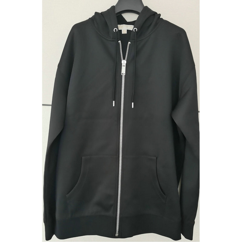 Michael Kors Solid Color Stylish Lightweight Warm Striped Slim Fit Short Zip-Up Hooded Cotton Jacket/Coat