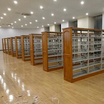  Century-old manufacturing steel wood bookshelf high-end custom library bookshelf solid wood with top school unit special book rack