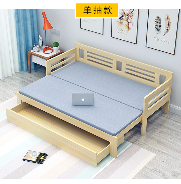 có thể gập lại giường sofa căn hộ nhỏ phòng khách hiện đại nhỏ gọn đa chức năng với đi văng đôi, giường kéo ra tiết kiệm không gian - Ghế sô pha đi văng