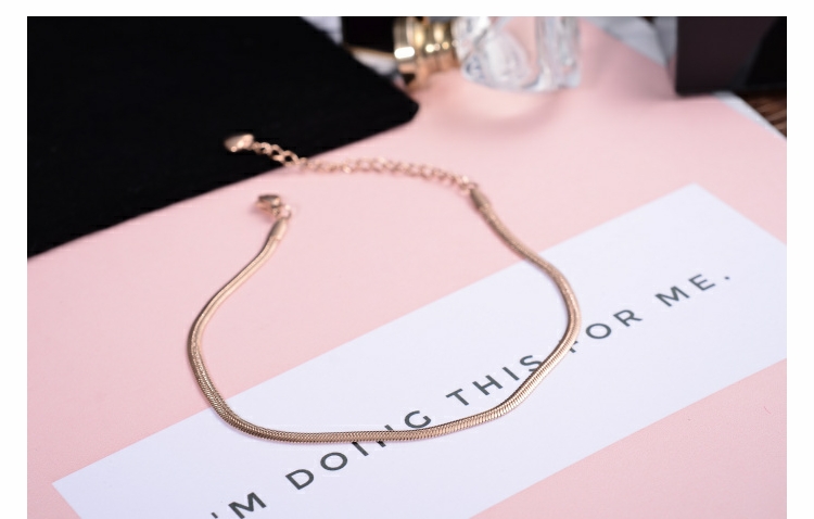 Phiên bản Nhật Bản và Hàn Quốc của thời trang mới 18K vàng hồng titan thép vòng chân nữ khí chất rắn xương chuỗi chân vòng chuỗi chân trang sức hoang dã những mẫu lắc chân đẹp nhất