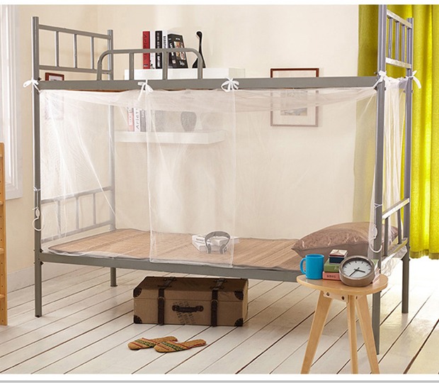 Sinh viên mã hóa trắng mùng lưới bụi vải cổ điển lưới chống muỗi màn đẹp cho phòng ngủ