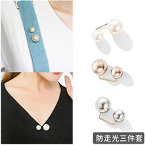 Pearl clasp button button small number lining anti-walking light buckle free of slit dark buckle female blouse shirt sweater decoration small balsamer
