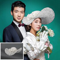 New wedding dress theme photo photo performance props European court hat oversized princess wedding hat