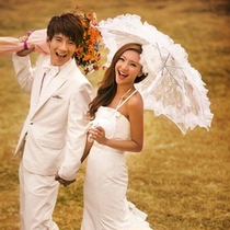 Photo studio shooting props wedding parachute location photography theme prop umbrella big white lace umbrella Bride wedding parachute