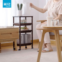 Tea flower containing shelf multilayer shelving floor shelving toilet kitchen living-room storage debris with wheels