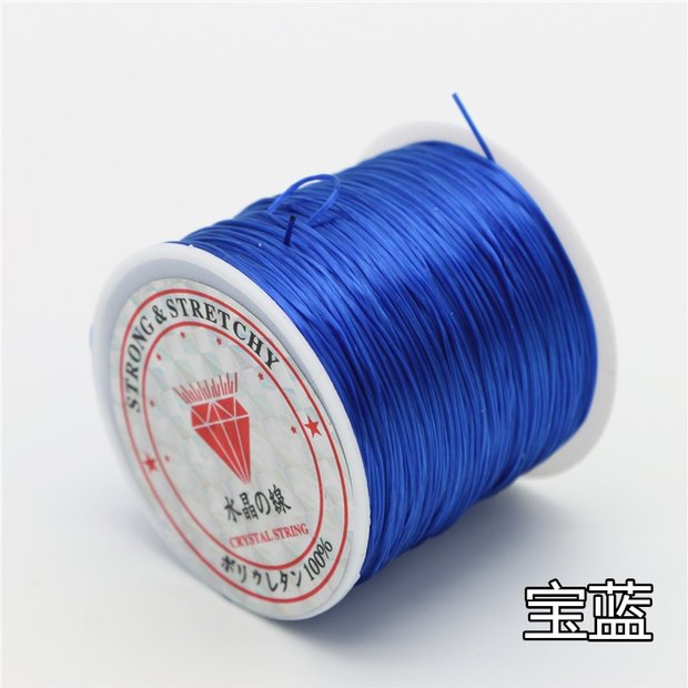 Vòng tay dây chuyền pha lê dây đàn hồi phẳng dây đàn gia súc DIY dây cao su dây chuyền hạt đeo dòng hổ phách hạt dây - Vòng đeo tay Clasp thạch anh tóc xanh