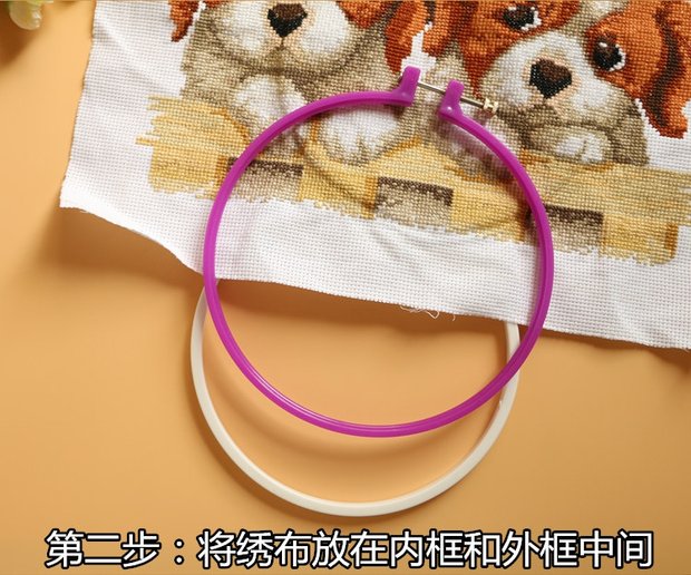 Thêu khâu khung thêu thêu công cụ tròn tròn vừa thêu căng và nhỏ tròn cross stitch Đồ nghề DIY - Công cụ & phụ kiện Cross-stitch kéo cắt chỉ may
