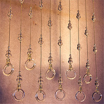 Clothing store crystal pendant ring acrylic gourd-shaped bead chain hanging clothes hanger side hanging mens and womens clothing hanging chain display stand