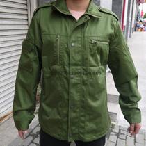 Stock type 87 winter training uniform Labor protection uniform polyester card thickened overalls Single top Army green old-fashioned military fan uniform