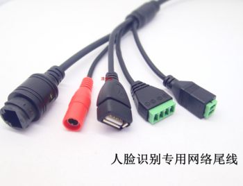 Intelligent Multi-Function Network Tail Cable Alarm 485Usb Data Network Port Face Recognition Phoenix Terminal Connection Cable