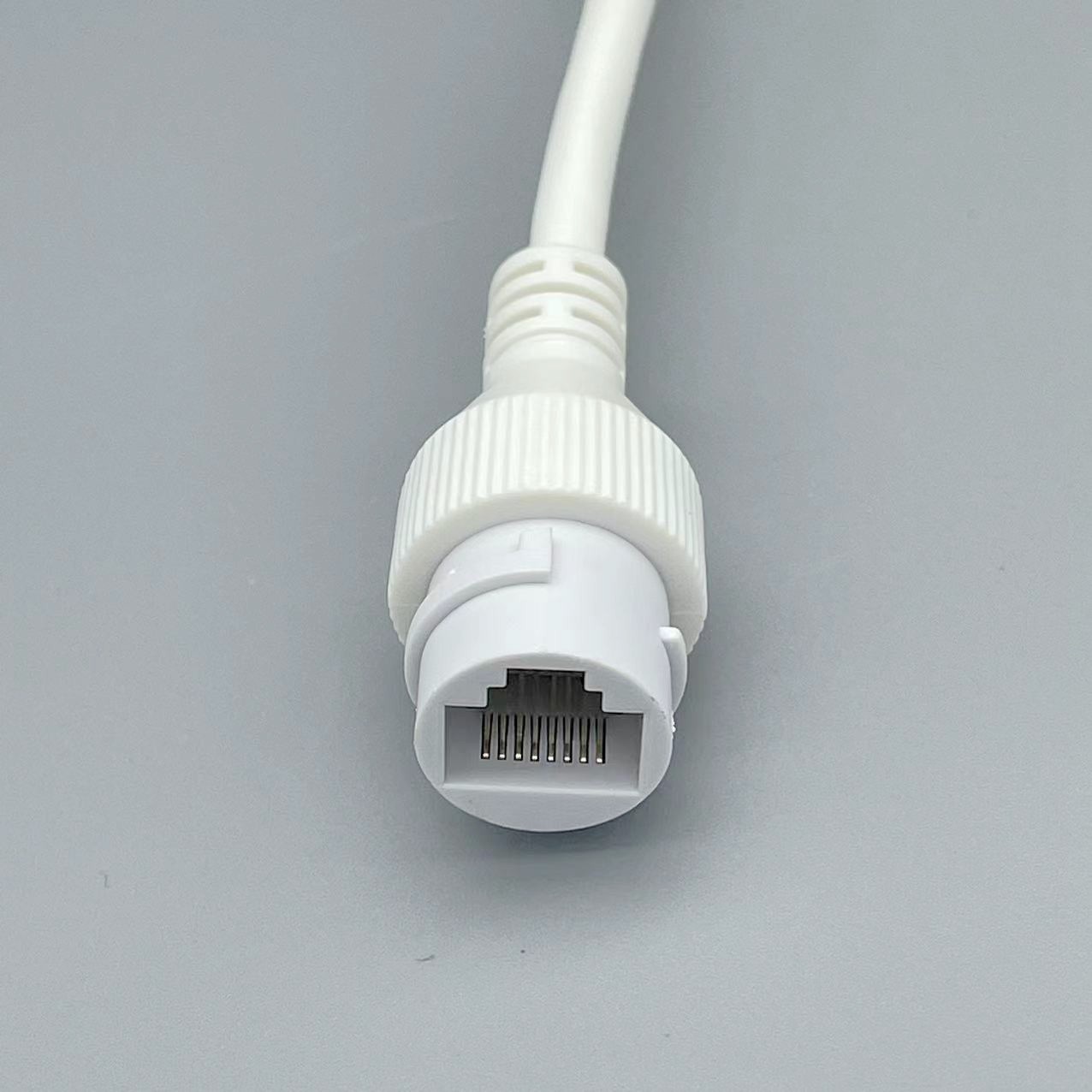 8-Core Single-Head Network Cable Tp Telecom 12V Non-Standard Poe Network Camera Waterproof Tail Cable Rj45 Female Connector 1.25