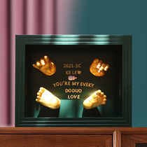 Newborn hand-foot print Baby Full Moon Commemorative hand-foot print baby 100-day ink frame lanugo permanent souvenir