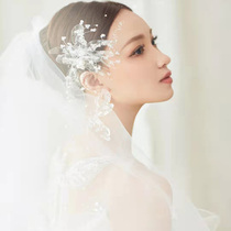 2021 New crystal flower headdress ice and snow elf Mori fairy beauty Korean bride wedding photo with makeup accessories
