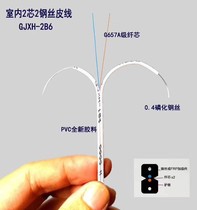 Fieffire Indoor Leather Line Optical Cable 2 Core Outdoor 3 Wire Leather Slim White Indoor Leather Line 1 Core 2 Steel Wire Telecom Grade