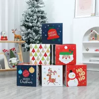 Рождественские украшения, бумажные подарочные коробки, украшения, макет сцены, реквизит, окно, витрина торгового центра, украшение пола
