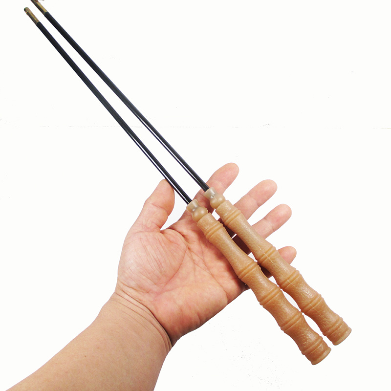Beef tendon handle pure carbon rod professional empty bamboo shake rod single and double head empty bamboo 6 mm soft glue anti-slip bamboo knot