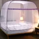 Cửa lưới chống muỗi Yurt lắp đặt miễn phí Khung giường 1,8m gấp hộ gia đình 1,5 mét ba cửa mã hóa 2 mét 1,2 mẫu tài khoản - Lưới chống muỗi