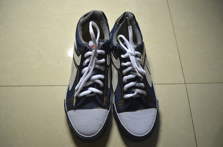 Giày khô nam mùa xuân và mùa thu màu xanh và trắng vinh quang theo dõi và giày công sở size 46 giày vải mang giày thường giày sục thể thao