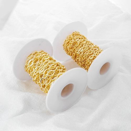 Геометрическая цепь, цепочка ручной работы, браслет, ожерелье, аксессуары, 14 карат, золотой цвет, DIY