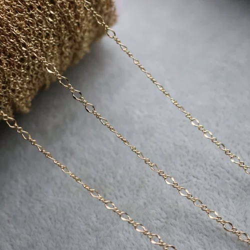 14 тыс. Сумка золотая цепь, цвет, 8 -образная плоская плоская семена.