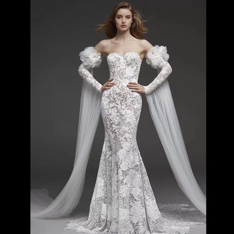 Bride Wedding Photo Photography Beauty Hitch Sleeve Long Version Tug Sleeves Dresses Flub PHOTO GALLERY RECESSED STYLING MATCHING DECORATIONS