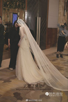 Super beautiful eyelash lace bride wedding soft yarn veil 3 m long mop church wedding ceremony tailing head yarn