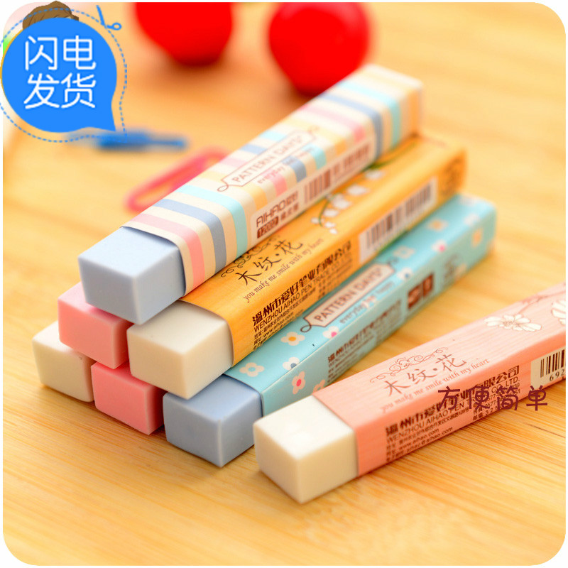  Hobby little fresher creative student rubber colored strip cute eraser drawing