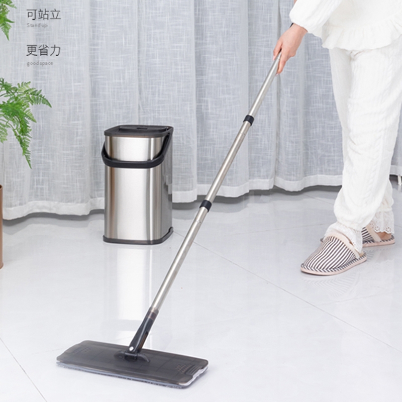 Free hand wash the mop net household mop stainless steel wood floor tile yituo dry wet amphibious mop an artifact