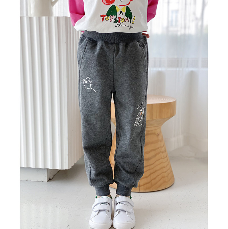 3126 little girl embroidered with embroidered pants