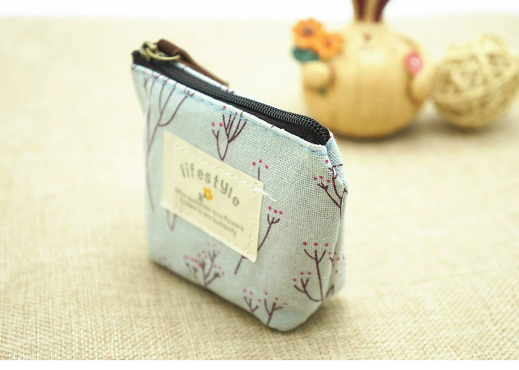 Hàn Quốc Creative Women Canvas Dễ thương Coin Purse Túi chính Ví nhỏ Túi tiền khuyến mại Đặc biệt