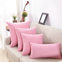 Tinh khiết lanh gối bìa với lõi Bắc Âu đồng bằng sofa giường gối đệm thắt lưng sau của bán xe mới - Trở lại đệm / Bolsters Chăn tiện ích