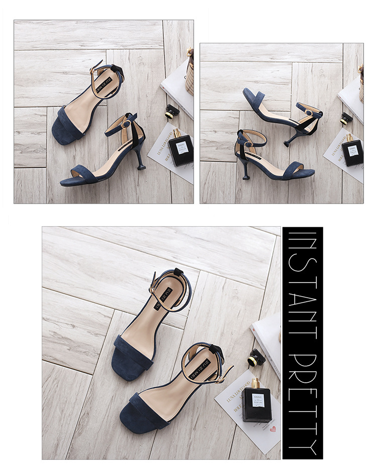 Mùa hè 2018 mới kiểu sandal nữ mèo có size nhỏ 31 32 33cm vuông đầu hở mũi cao gót cỡ lớn 41 42 dép quai hậu nữ đẹp