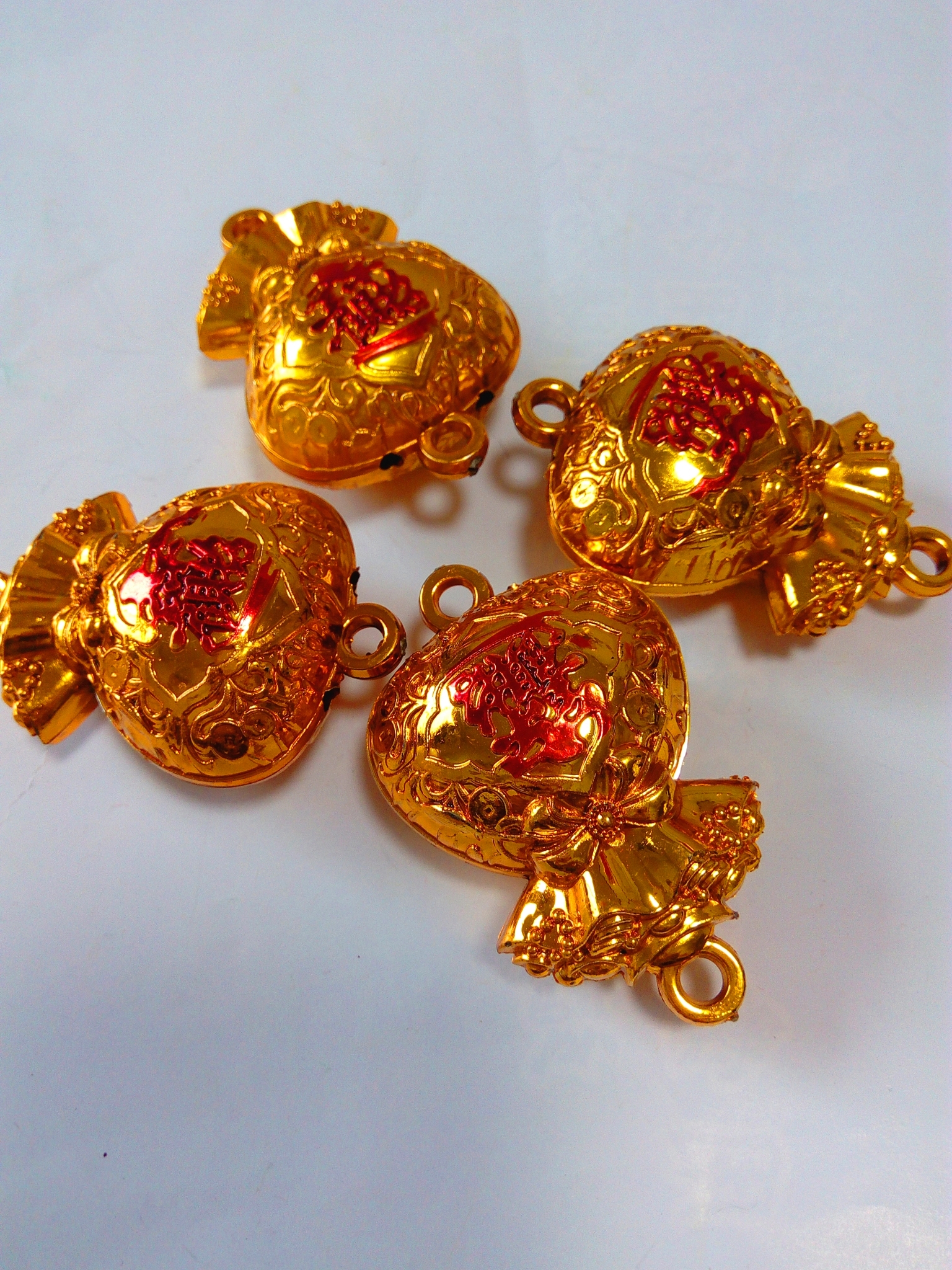 Golden Plastic Gilded Festive Decorations Diy Birthday Chiche Money Lock End Afternoon Zongzi Ornament Accessories Money Bag