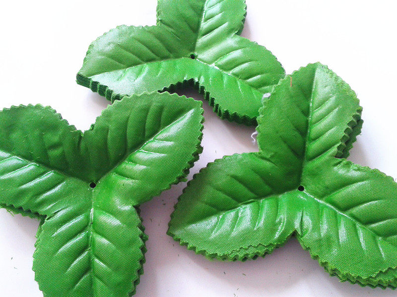 diy end lunchtime ornament flower class accessories material emulation green leaf rose flower leaf triangular leaves big peach leaf 1 two