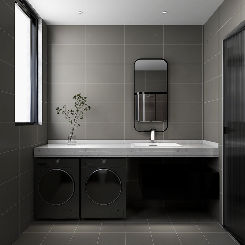 Makeup Room Tile Floor Tiles Deep Grey Modern Minima balcony Kitchen Wall Brick Bathroom toilet Bathroom Floor Tiles