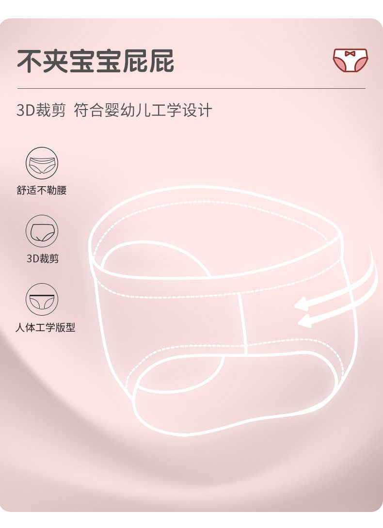 笑乐屋 男女童 A类品质 纯棉内裤 4条 新疆长绒棉面料 图3