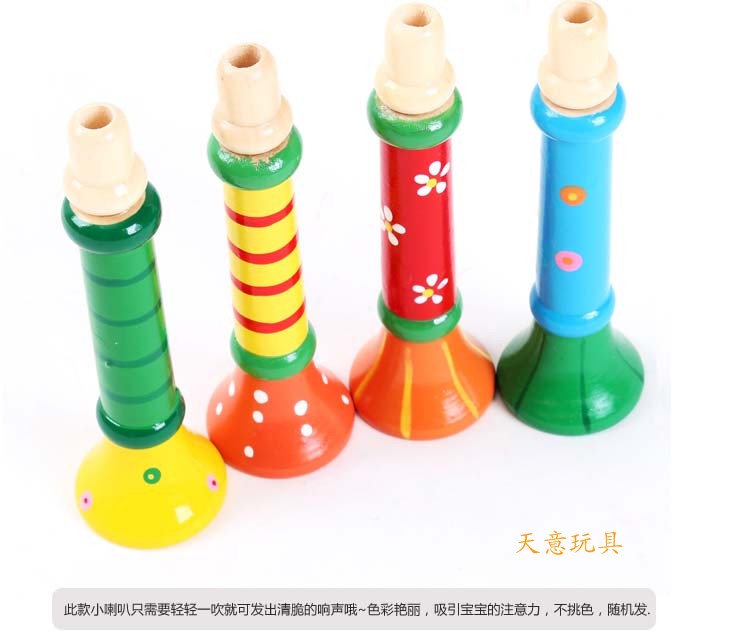 Tiếng kèn gỗ của trẻ em Gỗ rắn chơi nhạc cụ 1-2-3 tuổi Âm nhạc huýt sáo trí tuệ giáo dục sớm thế giới đồ chơi