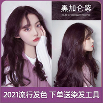 Plant Recipe Black Purple Hair Dye Pop color Pale White Hair Girl Black Currant Grape Purple Grey Hair Cream Hair Pure
