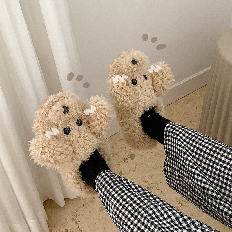 Japan BM Melville slippers cute cartoon indoor anti - slippers and plush home shoes winter