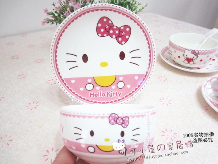 Một bộ đồ ăn mơ ước bộ đồ ăn hello kitty kt trẻ em bát xương món ăn chủ đề bộ khách sạn bằng gốm - Đồ ăn tối bộ chén đĩa đẹp