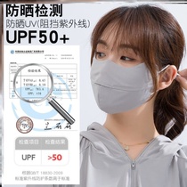 Sunscreen mask anti-ultraviolet spring womens thin full face Ice Silk breathable increased sunshade mask summer fashion tide