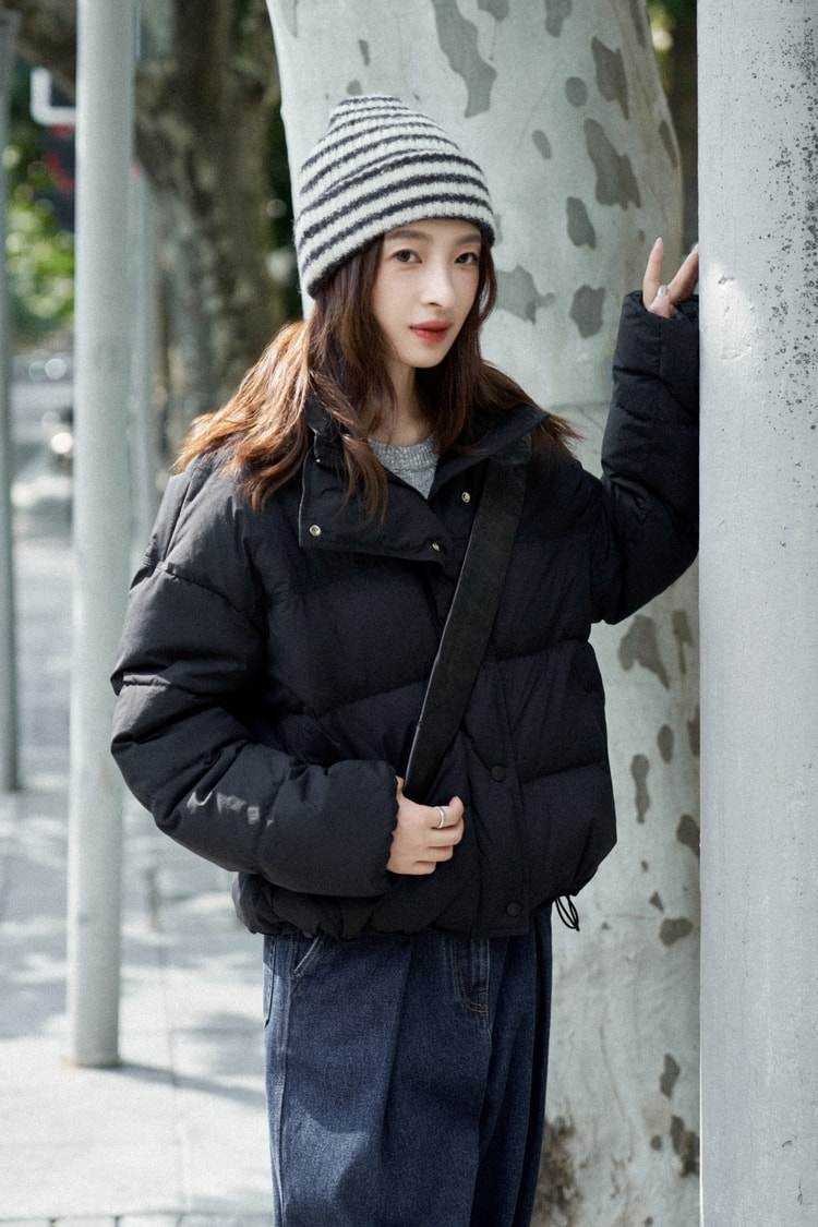 ショート丈ダウンジャケット|アウター|2色|秋冬物|Sora-1666 sora-life