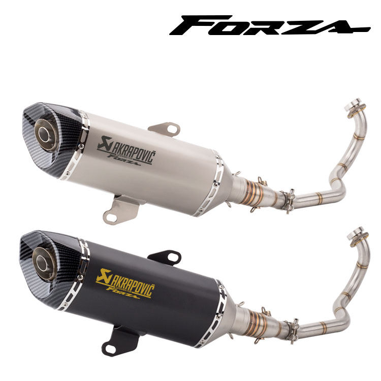 Motorcycle retrofit FORZA 300 exhaust pipe FORZA 250 silencer Fosha retrofit 2018-2020