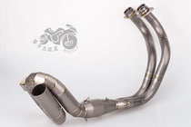 Motorcycle modified exhaust pipe rotary titanium alloy front section MT07 maneuver front section MT07 exhaust 51 caliber front section