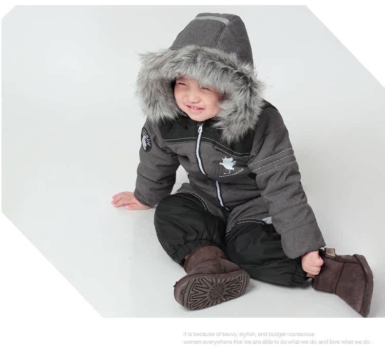 Moomin Muming quần áo trẻ em bé áo khoác trẻ em phù hợp với cậu bé mùa đông dày ngoài trời trượt tuyết mặc quần cotton windproof áo chống nắng cao cấp trẻ em