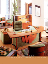 Black solid wood paint office boss table President table furniture design custom shaped creative personality