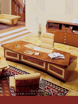  Solid wood paint office furniture boss table Large desk Italian atmosphere president table Modern simple and stable