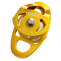 Qiyun GVIEW P130 TWIN NEW rescue swing side plate type parallel double pulley transport rock climbing CE