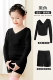 Удерживающий тепло черный комплект, свитер, V-образный вырез