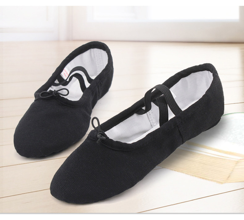 пуанты 儿童舞蹈鞋女成人芭蕾舞鞋女童软底练功鞋黑色猫爪鞋跳舞鞋形体鞋 Dodge